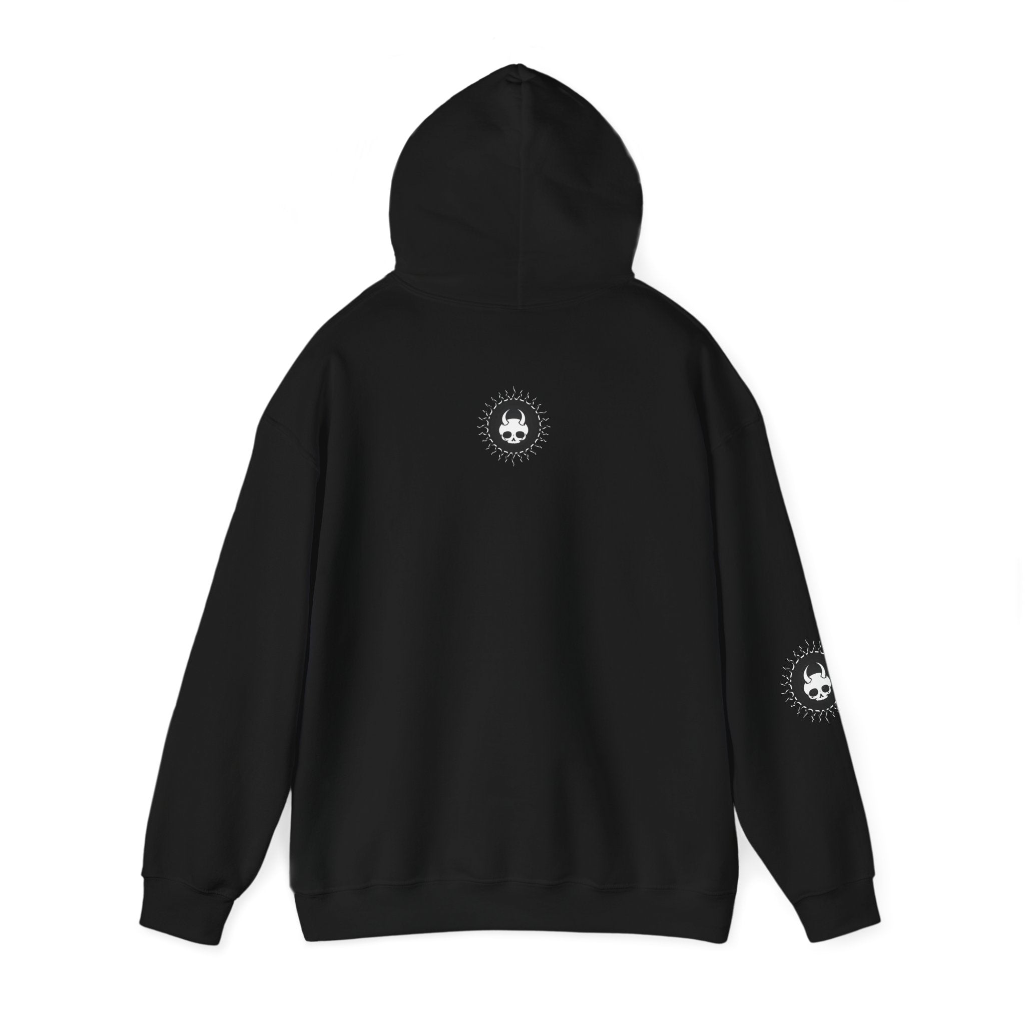 Never Give Up - Unisex Heavy Blend™ Hooded Sweatshirt (Front) - Damned Threads